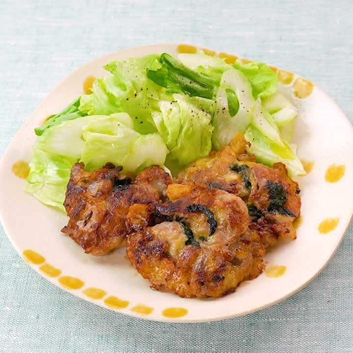 豚肉と大葉のチーズ焼き
