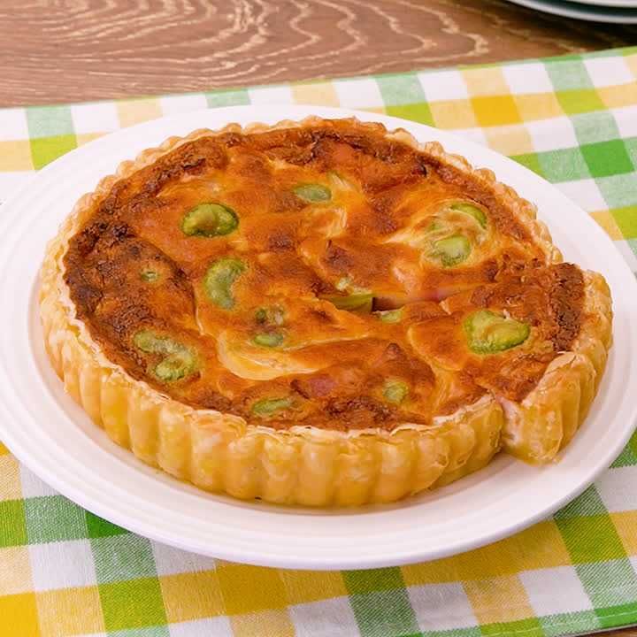 そら豆と新玉ねぎのキッシュ