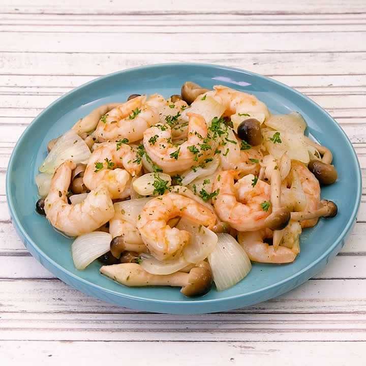 むきえびのガーリックシュリンプ風炒め