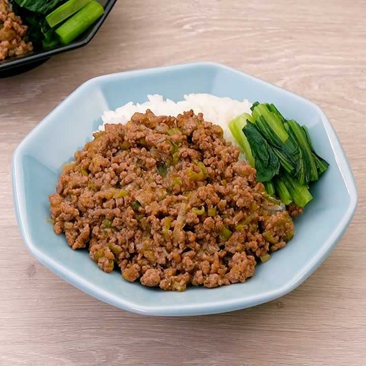 豚ひき肉のお手軽ルーローハン風