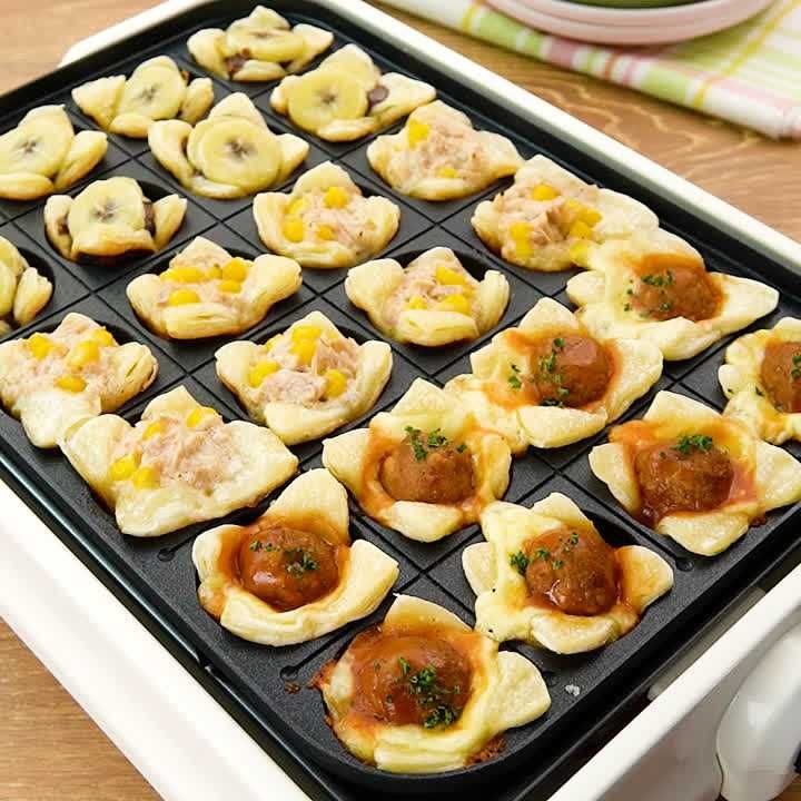 いろんな味が楽しめる♪ たこ焼き器でひとくちパイのレシピ動画・作り方 | デリッシュキッチン