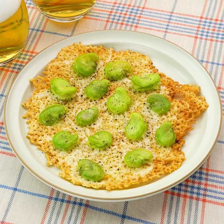 チーズ羽根つきそら豆