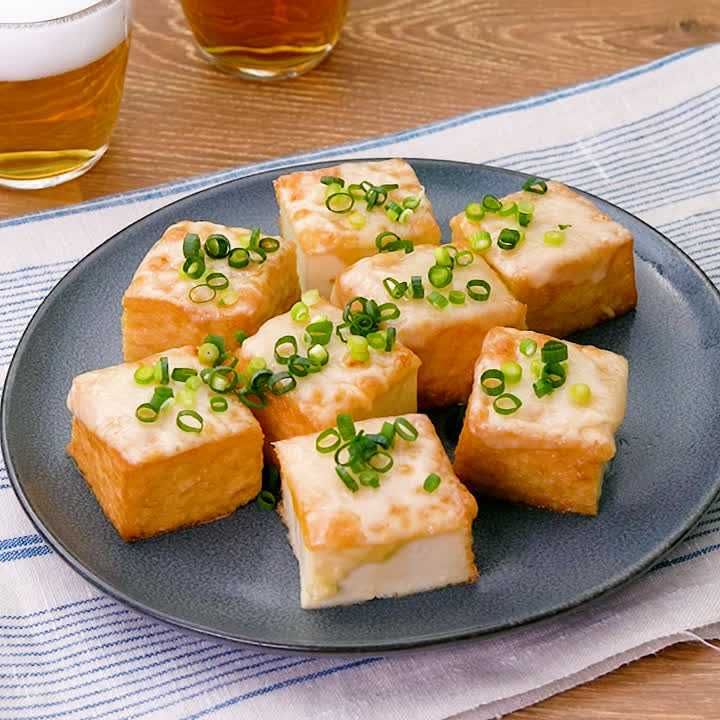 ひとくち厚揚げのみそチーズ焼き