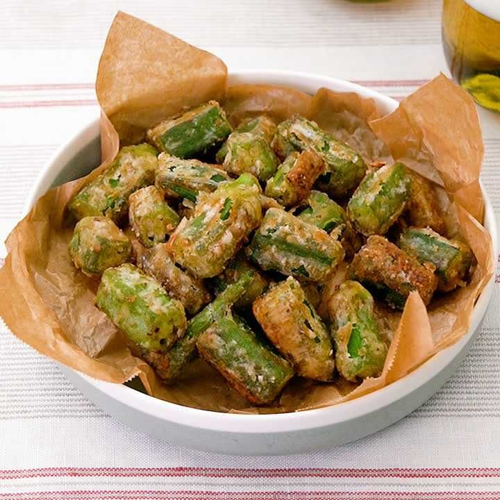 オクラのにんにく唐揚げ