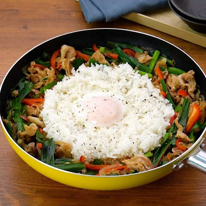 ワンパンでプルコギ風ライス