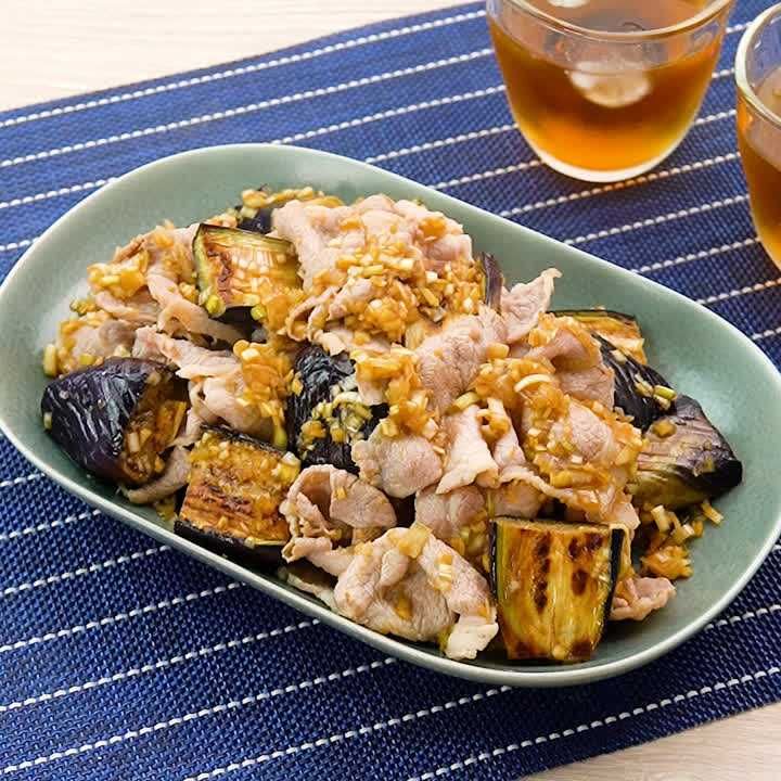 豚しゃぶと焼きなすの香味だれ