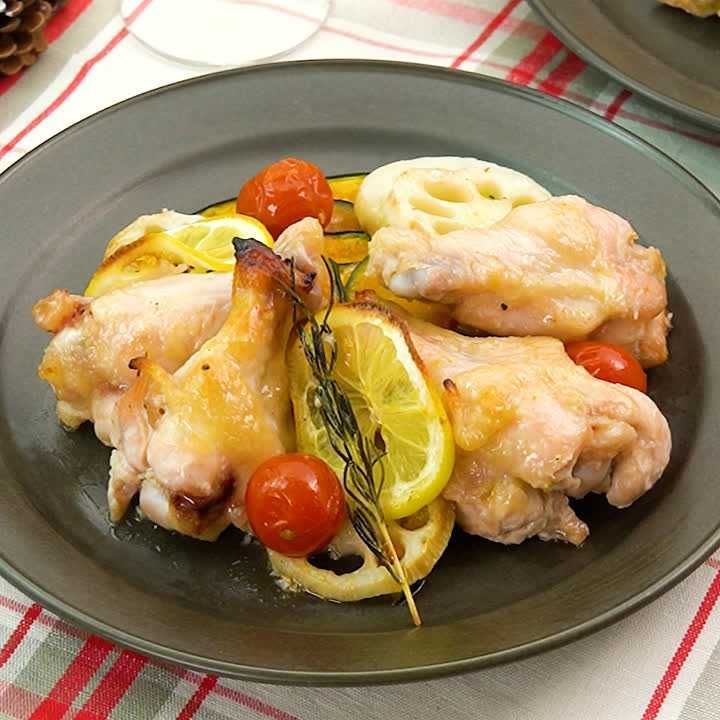 キャラウェイとレモンタイムのローストチキンのレシピ