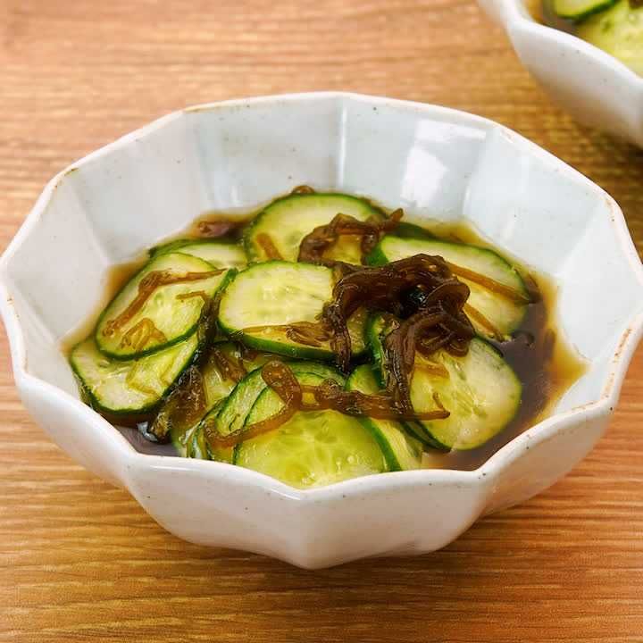 きゅうりのもずく酢あえ
