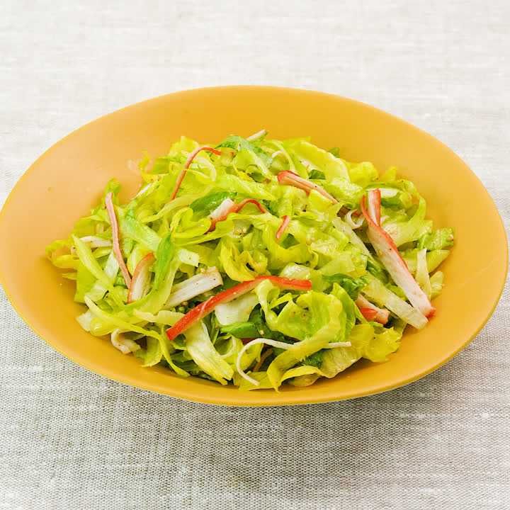 レタスとかにかまのナムル