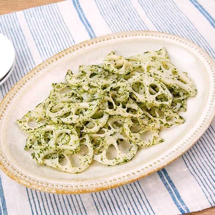 れんこんの青のり炒め