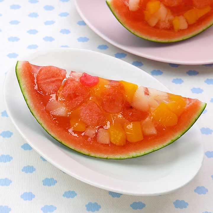 丸ごとカラフルスイカゼリー