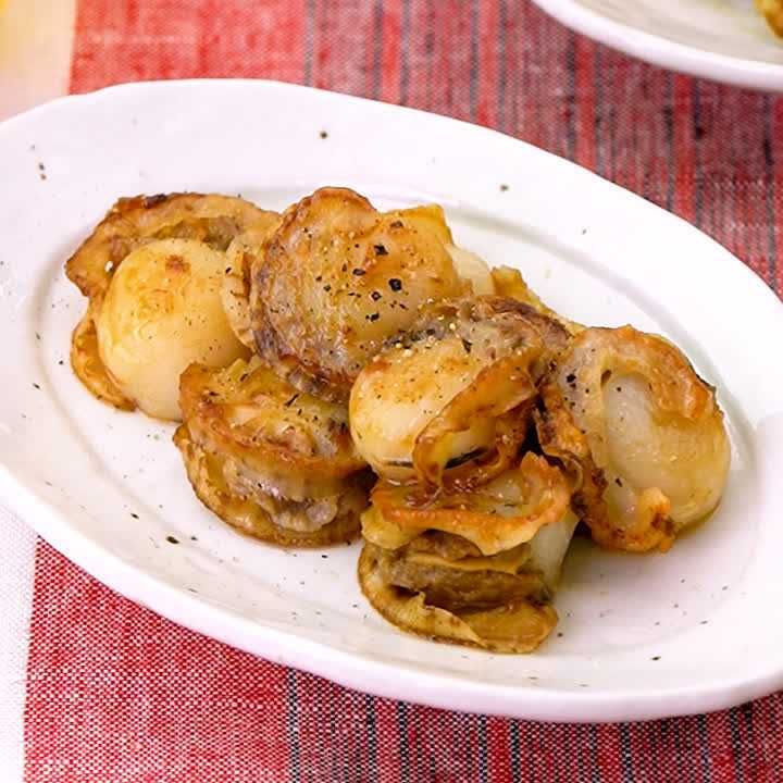 ベビーホタテのバター醤油焼き