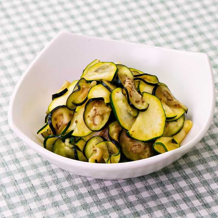 ズッキーニとなすの柚子胡椒和え