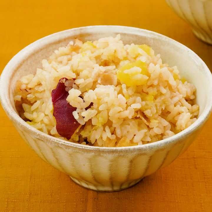 ベーコンのさつまいもごはん
