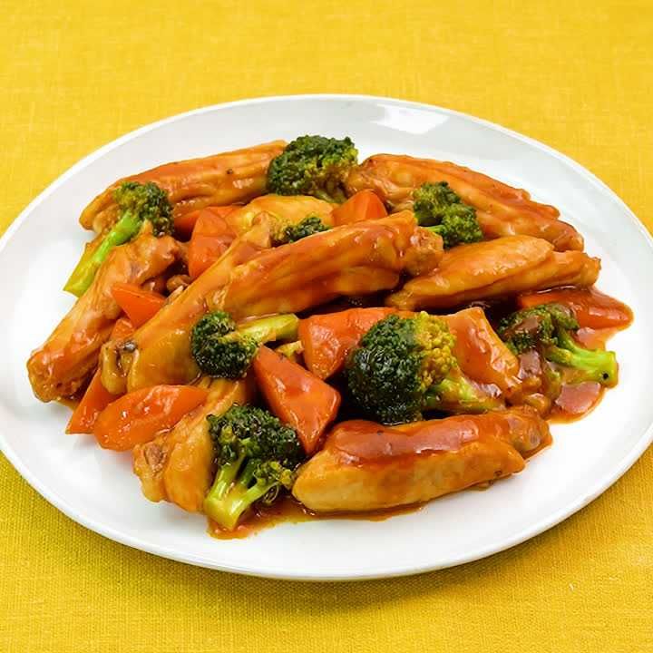 手羽中とブロッコリーの甘酢がらめ