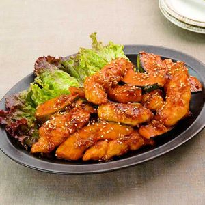 ささみとかぼちゃのヤンニョム炒め