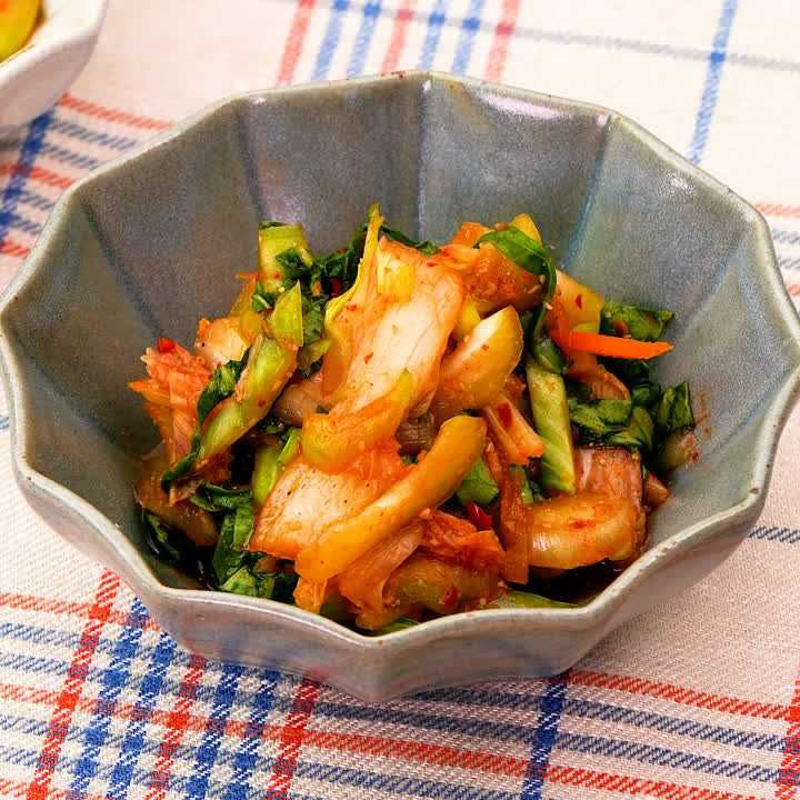 チンゲン菜のキムチ和え