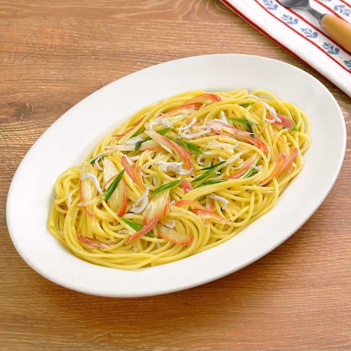 みょうがとシラスのだしバターパスタ