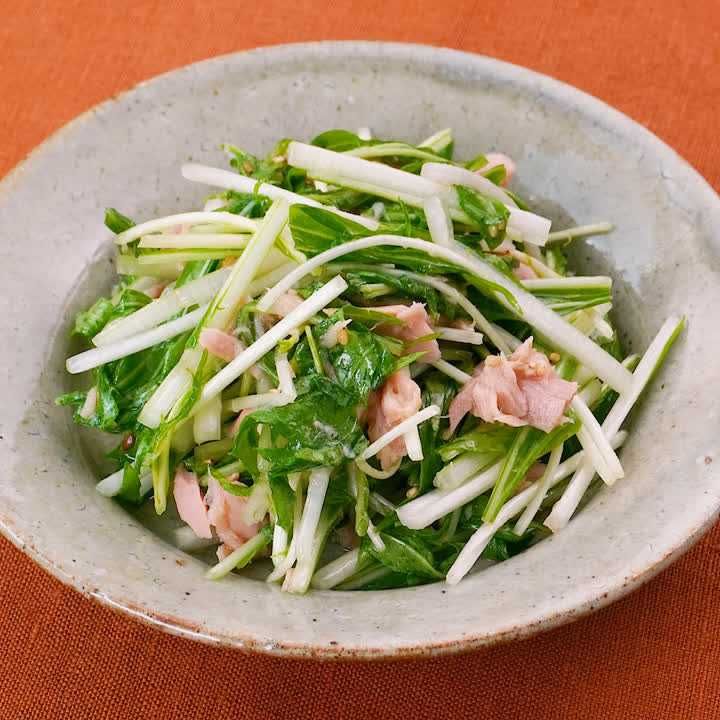 ツナと水菜の中華あえ