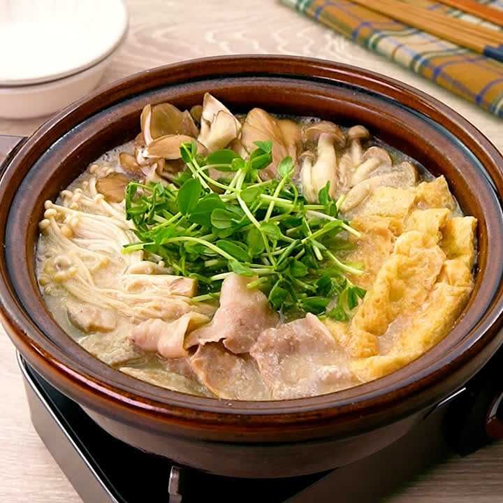 きのこのごま豆乳鍋