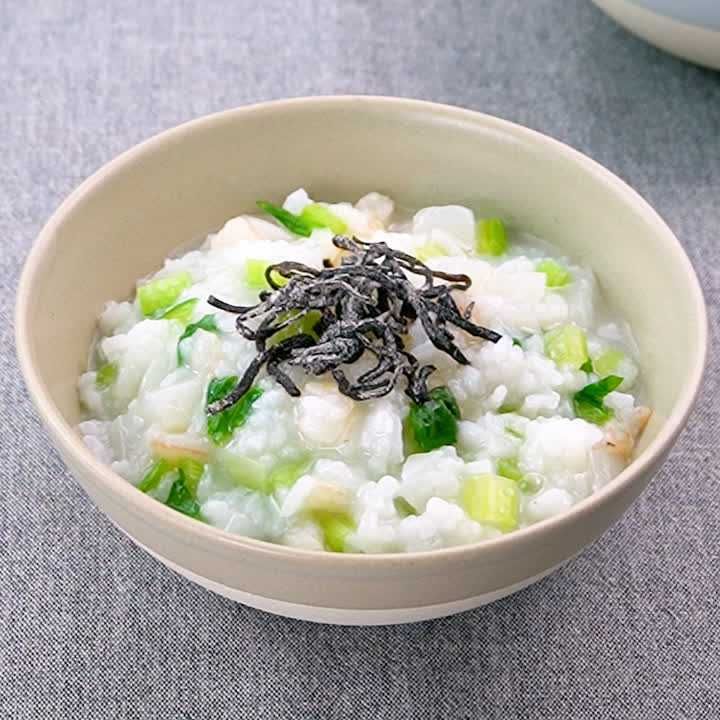 とろとろかぶとエビの中華粥