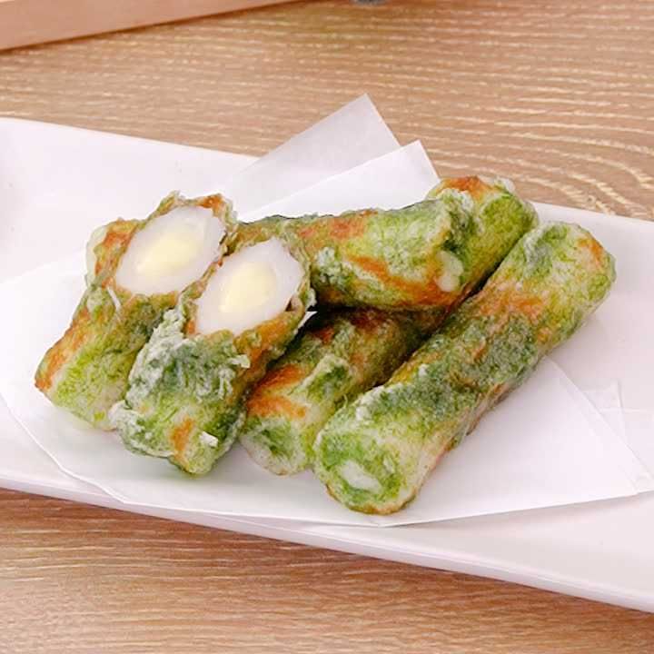 竹輪のチーズ入り磯辺揚げ