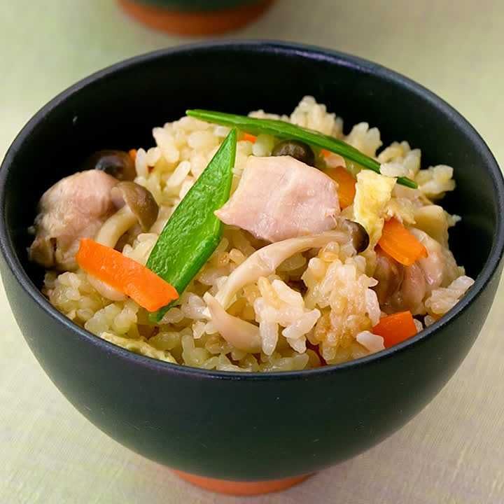 めんつゆ五目炊き込みご飯