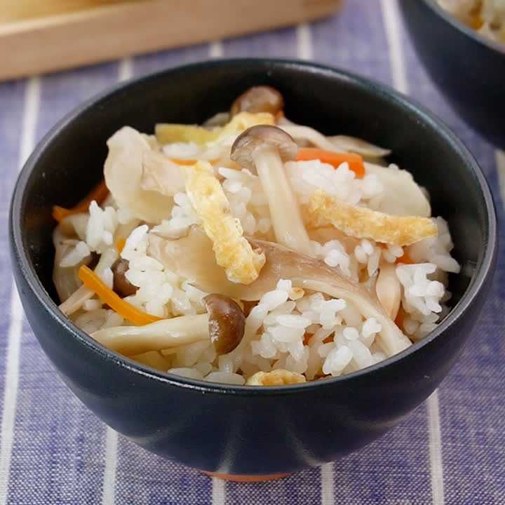 きのこの白だし炊き込みご飯