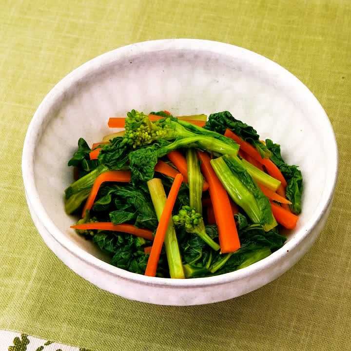 菜の花とにんじんのおひたし
