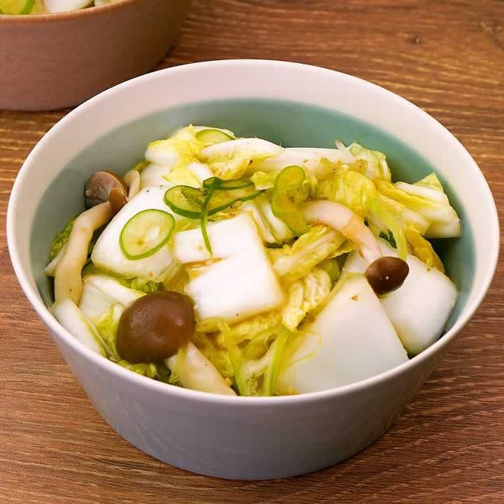 白菜としめじの柚子胡椒和え