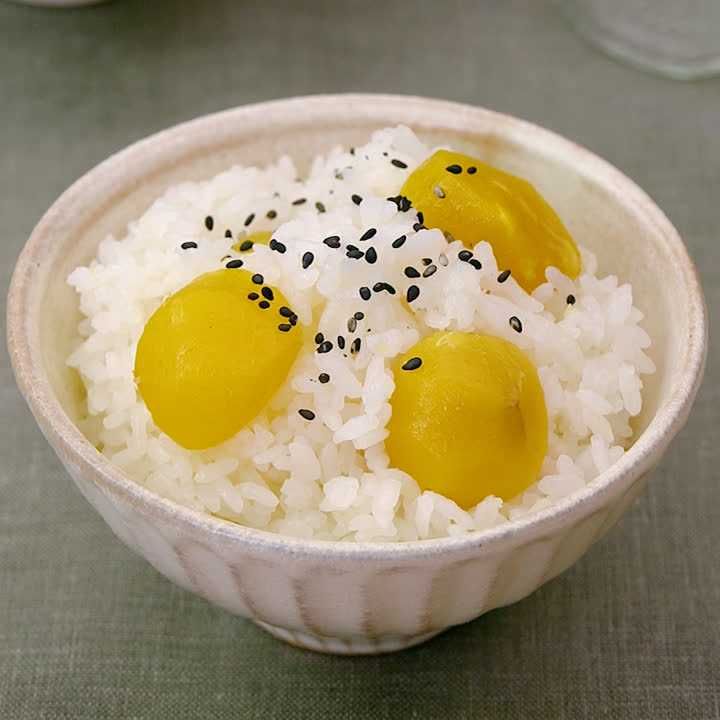 甘露煮を使った栗ご飯