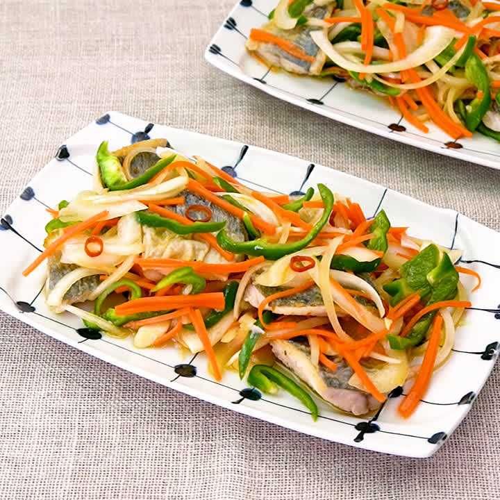 焼きアジの南蛮漬け