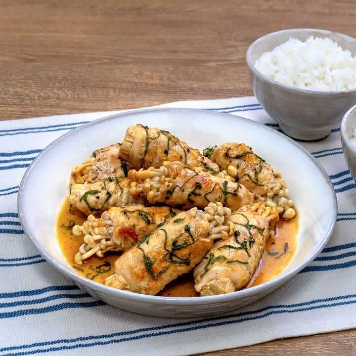 えのき肉巻きのポン酢漬け