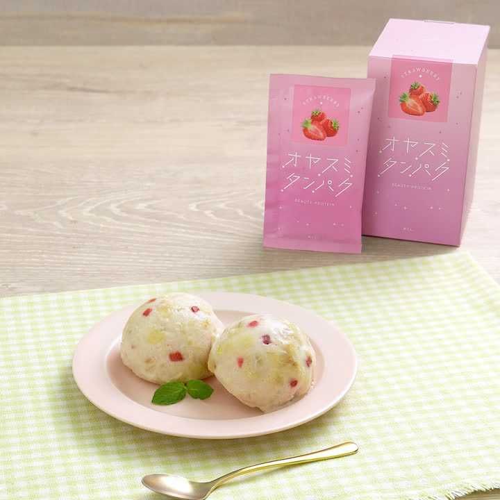 いちごバナナのプロテインアイス