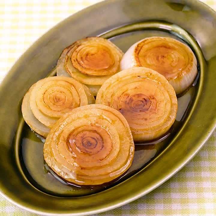 新玉ねぎのめんつゆソテー