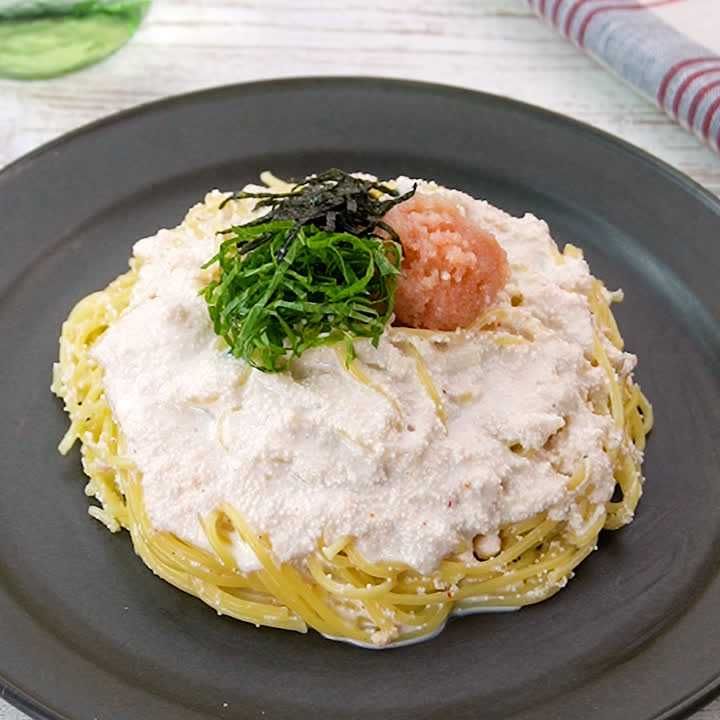 牛乳で作る明太クリームパスタ