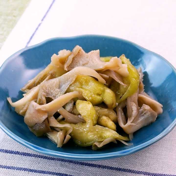 舞茸となすの塩バターあえ