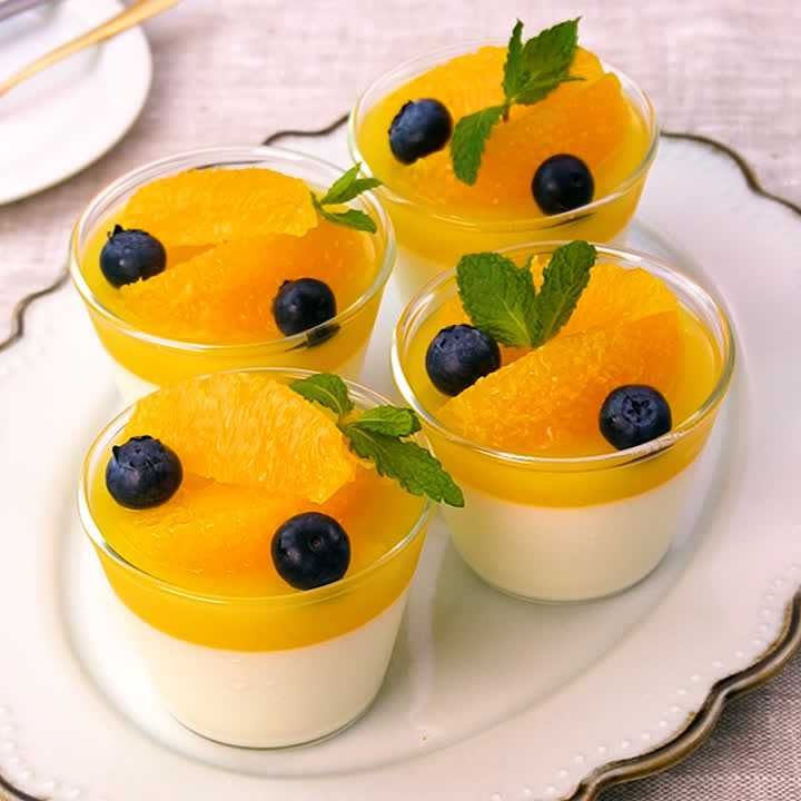 オレンジとヨーグルトのムースゼリー