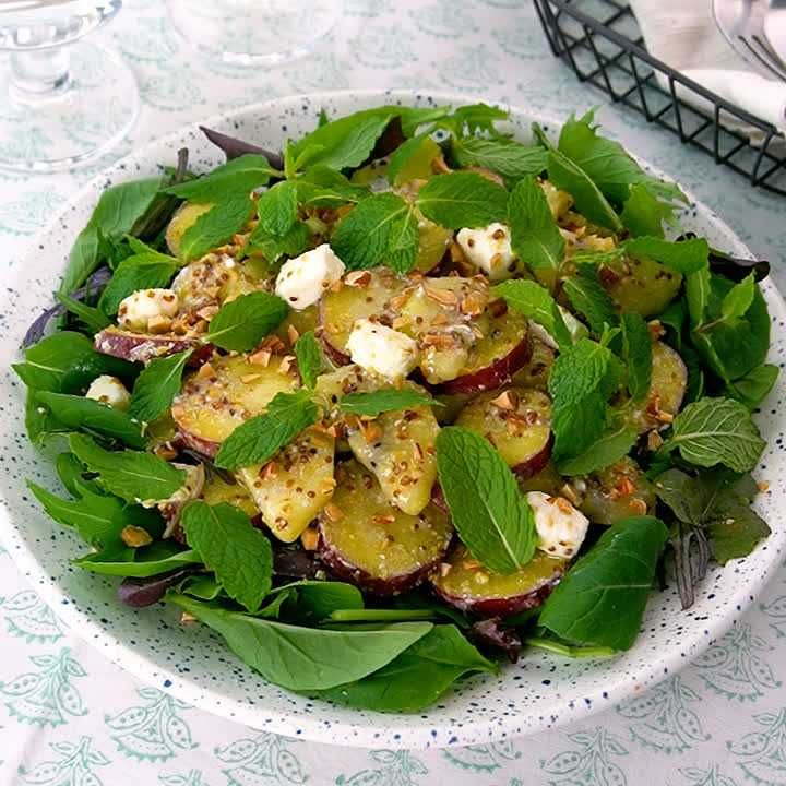 さつまいもとキウイのハニーマスタード和え