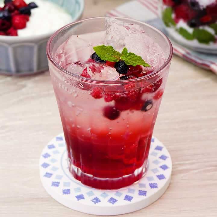 ミックスベリーとミントのシロップ