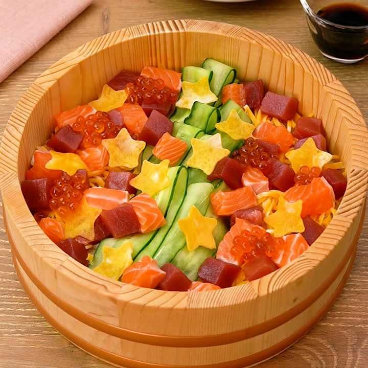 天の川の海鮮ちらし寿司