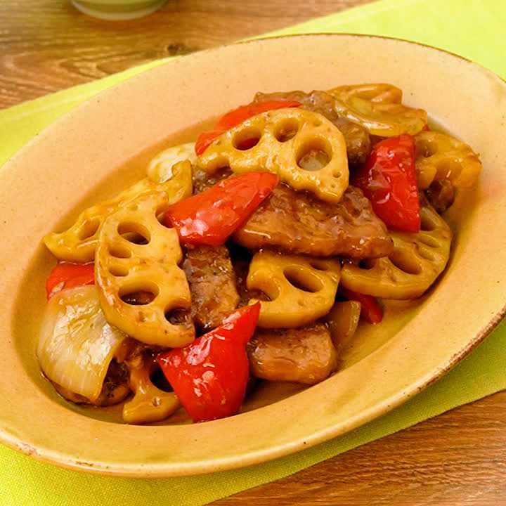 豚ヒレとれんこんの黒酢酢豚