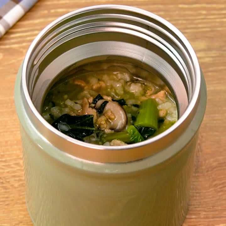 鶏ひき肉と生姜の中華粥