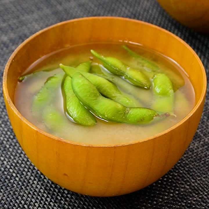 冷凍枝豆のお味噌汁