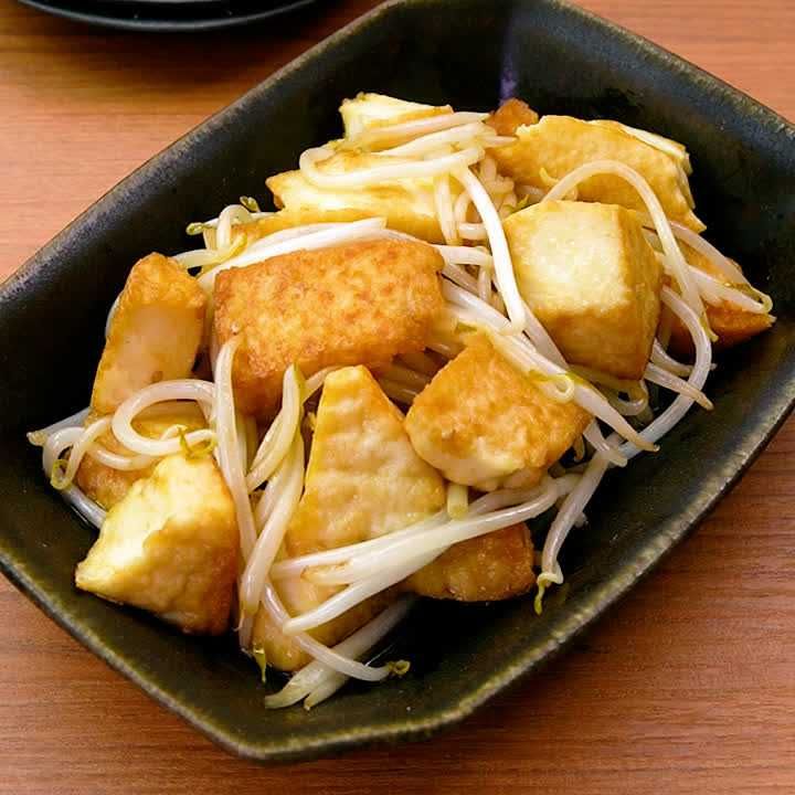 厚揚げともやしのさっと炒め