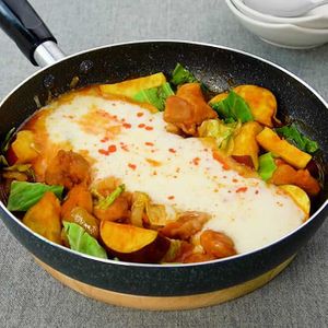 フライパンでチーズタッカルビ