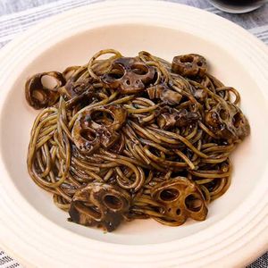 「れんこんドクロのパスタ」のレシピ動画