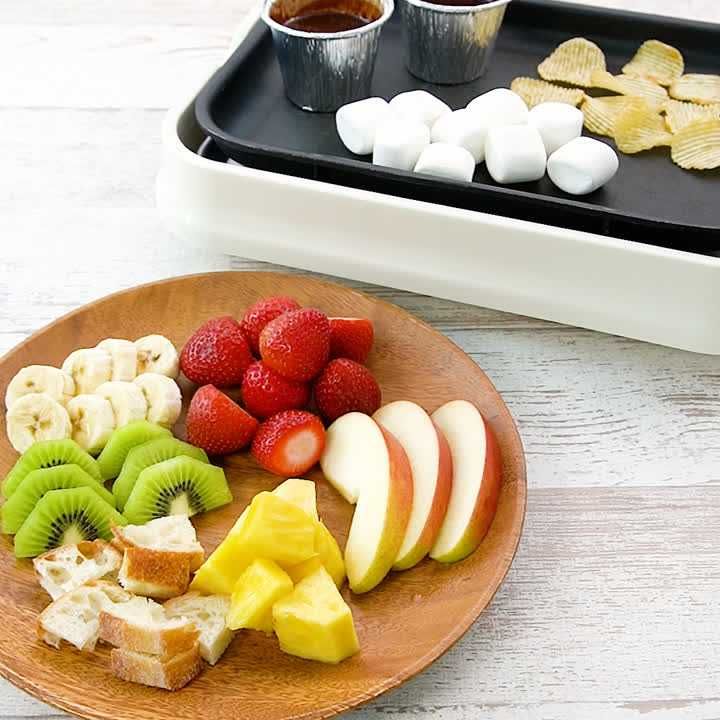 ホットプレートで作るチョコレートフォンデュ