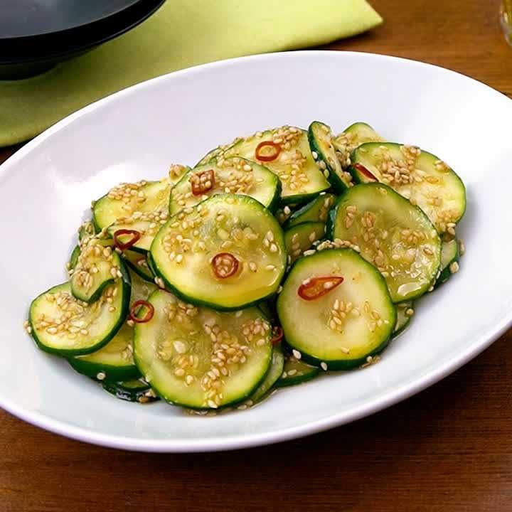 簡単！ ズッキーニのやみつきナムルのレシピ動画・作り方 | デリッシュ