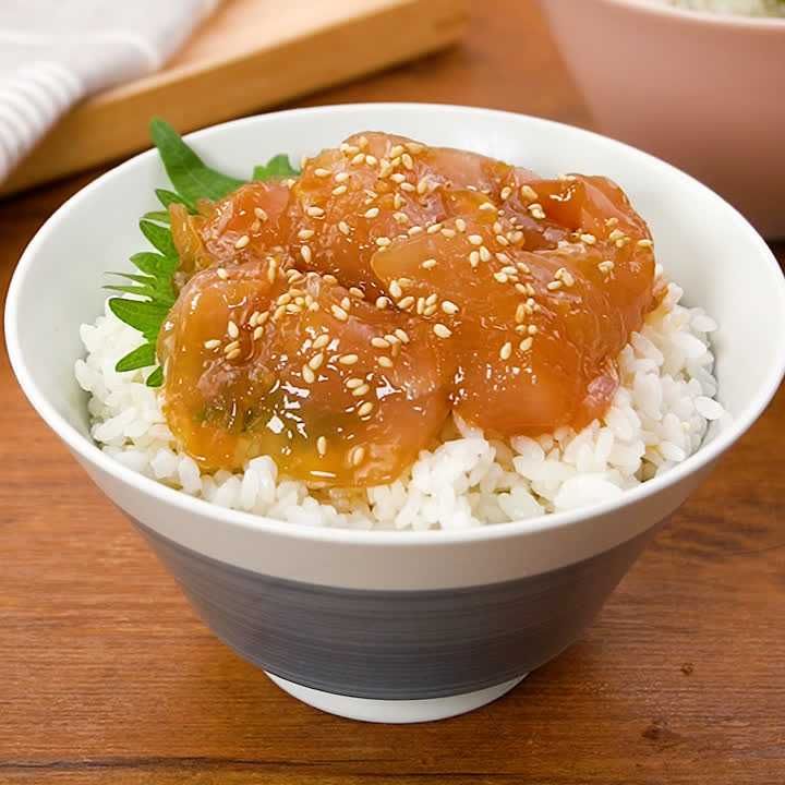 ビンチョウマグロの漬け丼